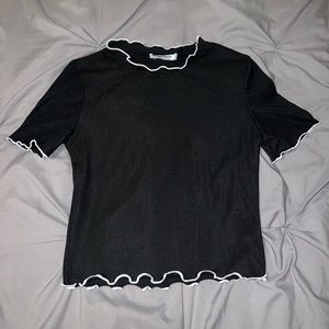 Zara Lettuce Trim Crop Top